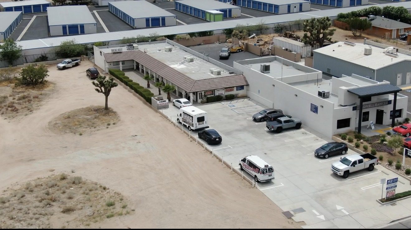 Aerial view showing GadgetWorx location in Hesperia